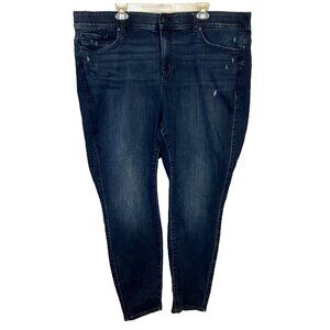 Torrid Women's Jeans Bombshell Skinny Size 26 Blue Dark Wash Super Soft Stretch